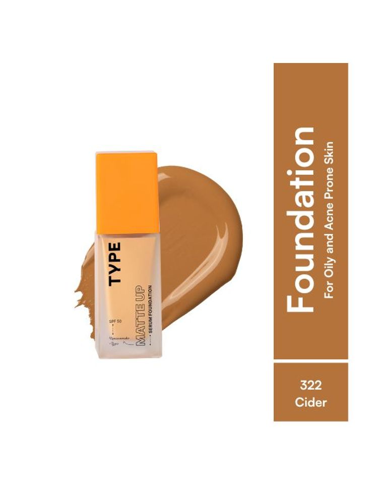 Type Beauty Mattifying Liquid Serum Foundation SPF 50 PA++++ Oily & Acne Prone Skin 12 Hrs Stay-image-47