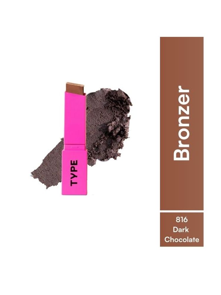 Type Beauty Bronzer Stick Easy To Blend with Squalane & Tripeptides For Dry Skin - 816 Dark Chocolate-picture-11
