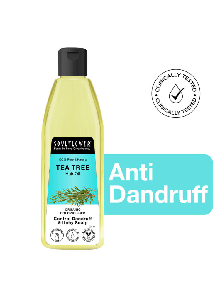 Soulflower Tea Tree Hair Oil - For Scalp And Dandruff Care