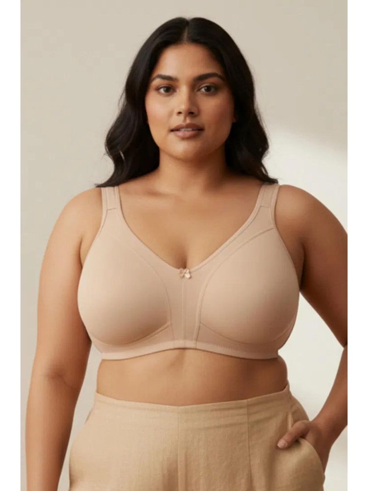 Zivame True Curve Cotton Laminated Non Wired Full Coverage Sag Lift Bra - Beige-image-22