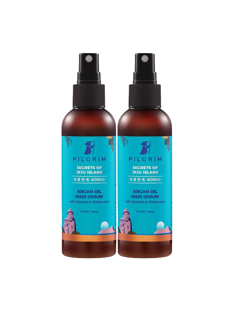 Pilgrim Argan Oil Hair Serum With Camellia & White Lotus - Pack Of 2-image-3