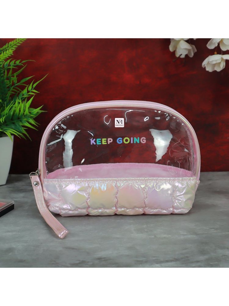 NFI Essentials Pink Makeup Pouch for Women-picture-17