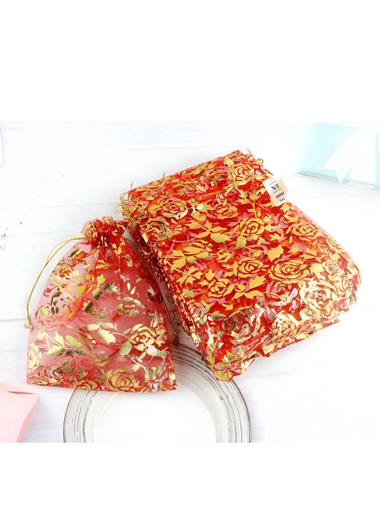 NFI Essentials Red Potli Gift Pouches for Return Gifting. Pack of 50 (Pack of 50)-picture-14