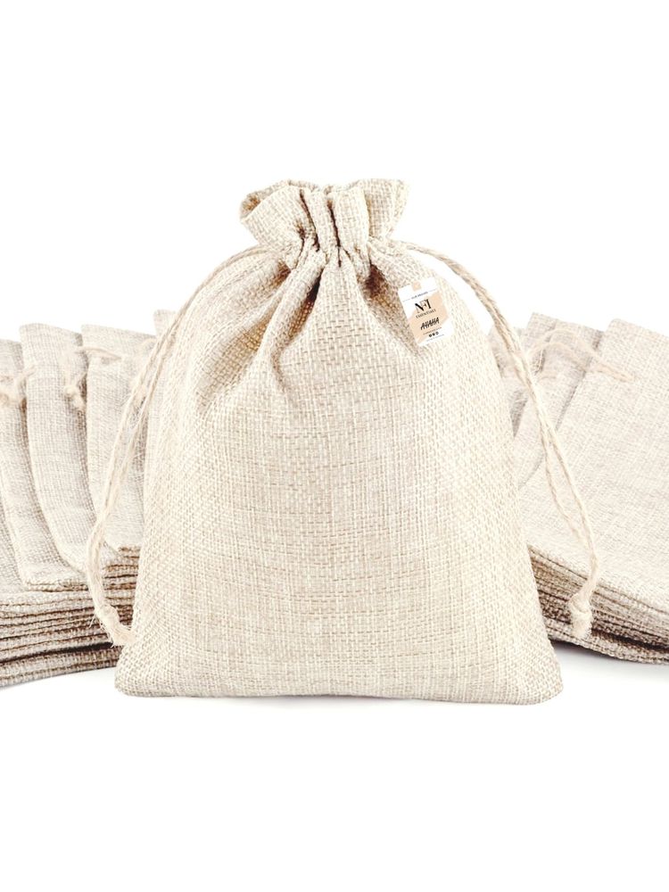 Beige Jute Potli Gift Pouches for Return Gift, (Pack of 50)-image-26