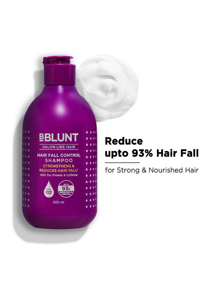 BBlunt Hair Fall Control Shampoo With Pea Protein & Caffeine For Strong & Shiny Hair