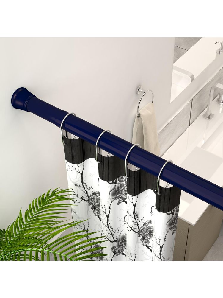 Story@Home Blue Modern Simple Lightweight Adjustable Extendable Stable Shower Rod-picture-24