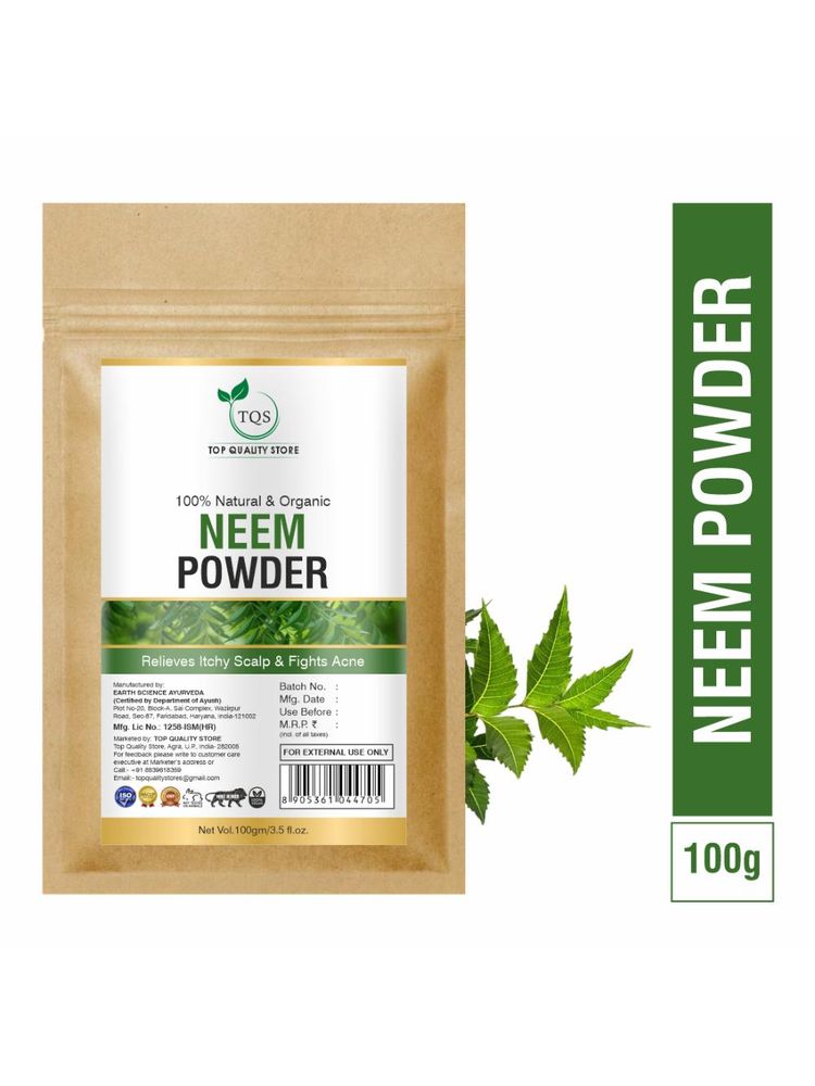 Tqs Natural Neem Leaf Organic Powder For Oil Control & Deep Cleanses-picture-10