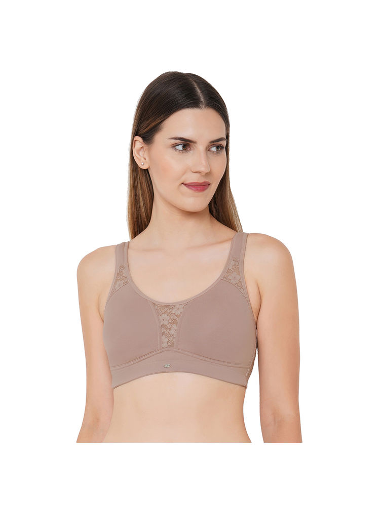 SOIE Non Padded Non-Wired Full Coverage Stretch Cotton Minimizer Bra-Dark-Skin-picture-18