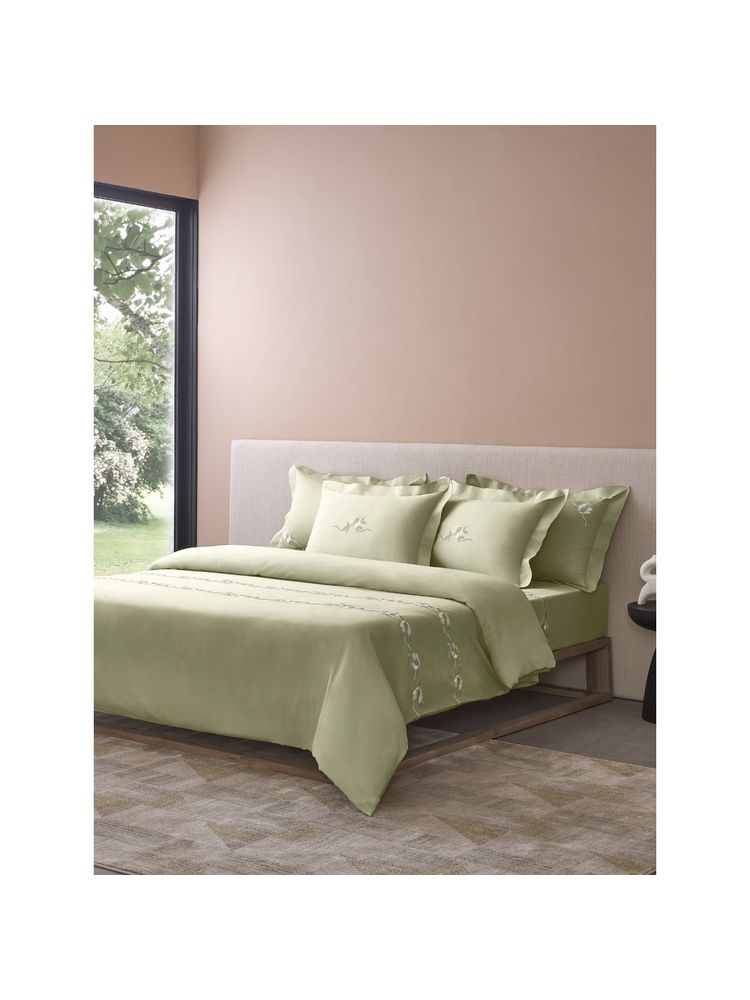 SANSAAR A D'DECOR BRAND LIVE CONSCIOUSLY Vine-Celadon King, Bedsheet with Pillow Covers-picture-38