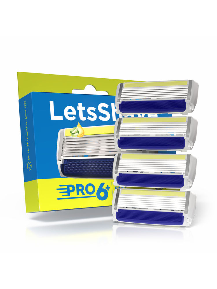 LetsShave Pro 6 Plus Razor Blades (Pack of 4)-image-33