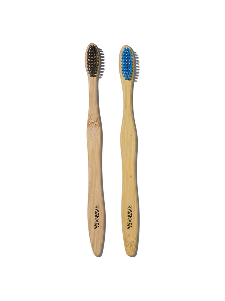 Kayanara Natural Bamboo Toothbrush - Pack Of 2 (Colour May Vary)-picture-21