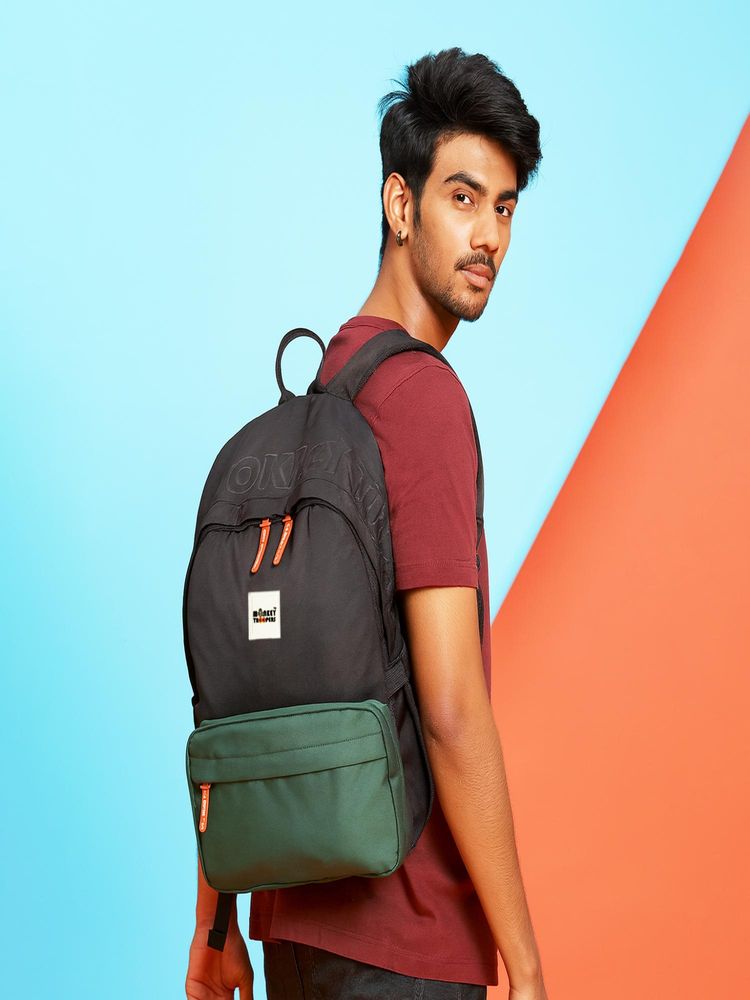 Monkey Troopers Unisex Laptop Backpack Shaggy Plus - Black-Dark Green-picture-32