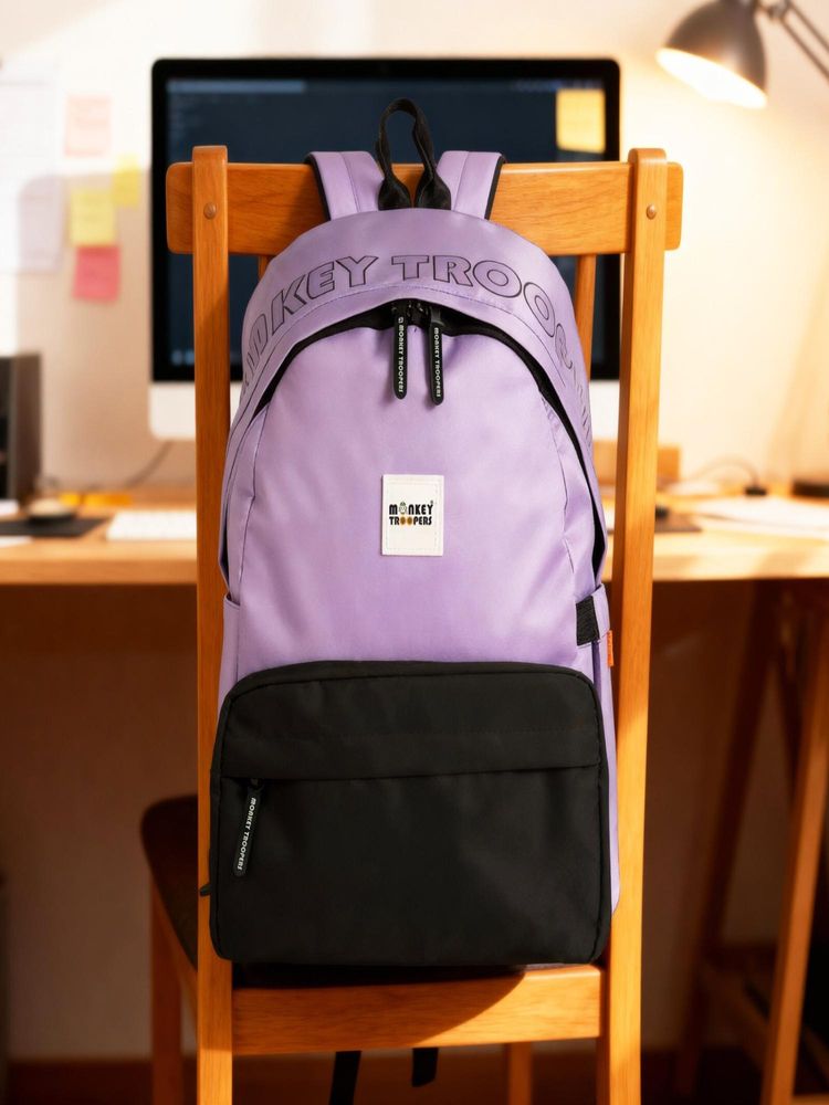 Monkey Troopers Unisex Laptop Backpack Shaggy Plus - Lavender-Black-picture-31