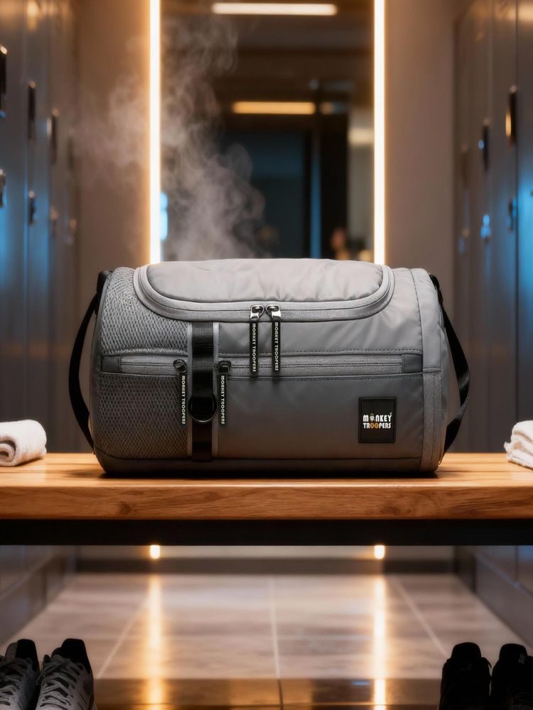 Monkey Troopers Men Gym Duffle Bag pack - Grey-picture-11