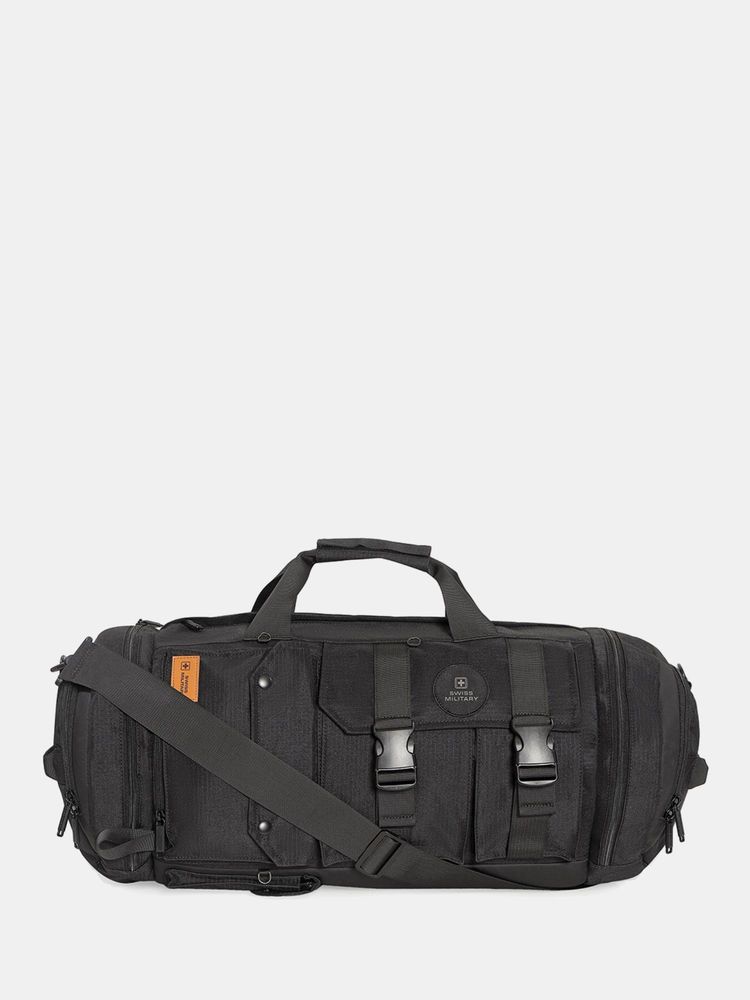Swiss Military Unisex Sports Or Gym Duffel Bag with Detachable Strap - Black-picture-29