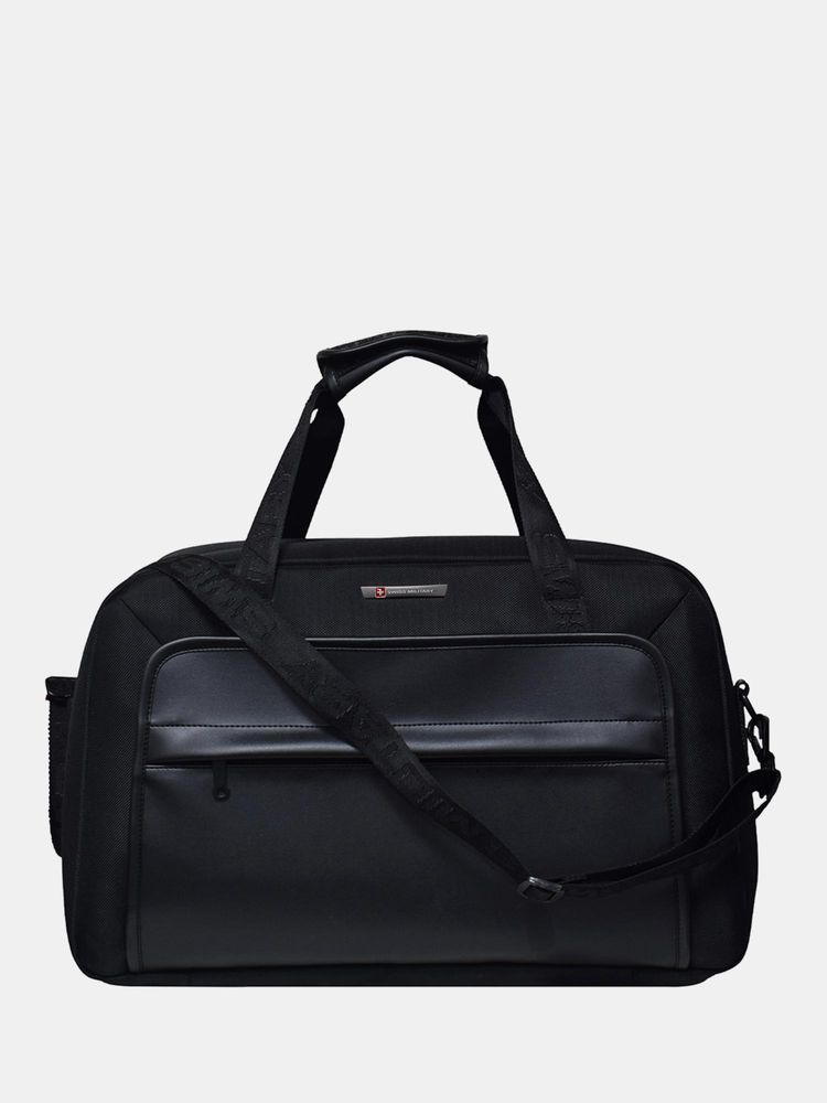 Swiss Military Sports or Gym Duffel Bag with Detachable Strap - Black-picture-27