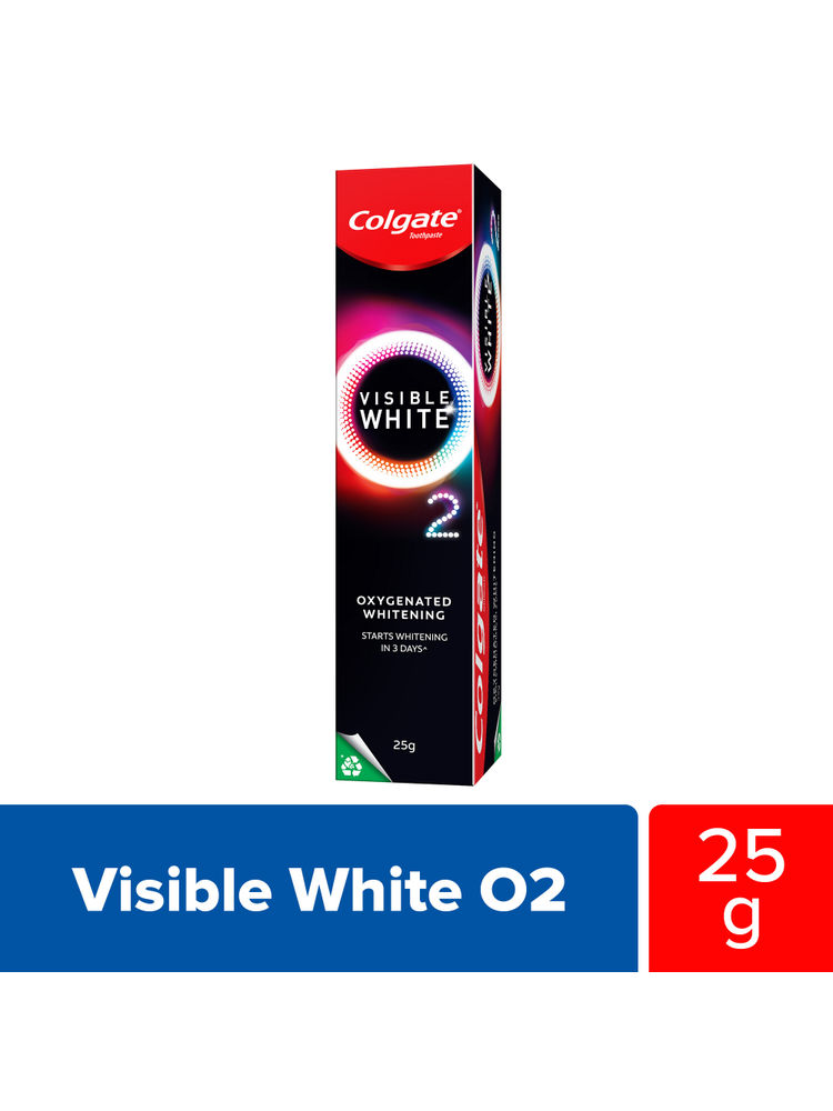 Colgate Visible White O2, Teeth Whitening Toothpaste - Peppermint Sparkle