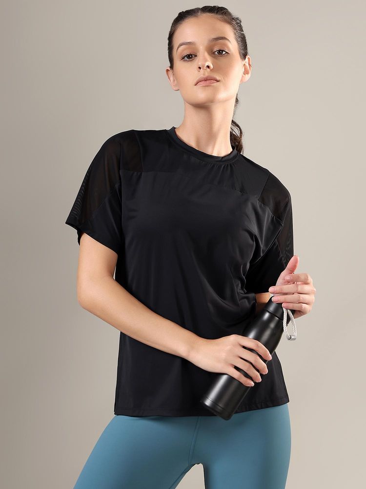Fitkin Black Solid Comfortable Top-image-36