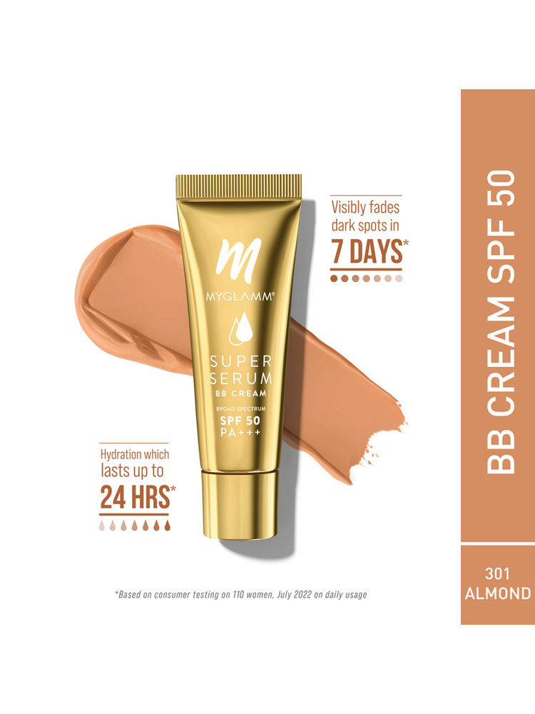 MyGlamm Super Serum BB Cream - With Hyaluronic Acid & SPF 50 PA+++, Moisturising-image-44