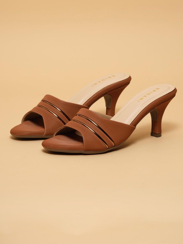 Eridani Amberr Tan Workwear Sandal Heels-image-1