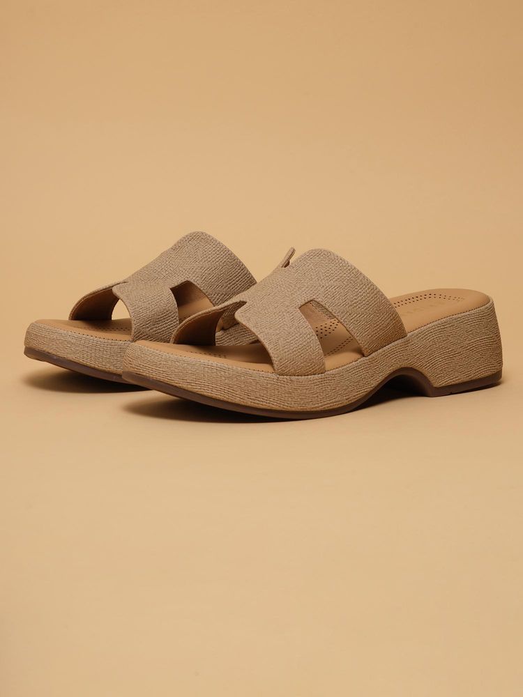 Eridani Leo Beige Textured Sandal Heels-picture-10