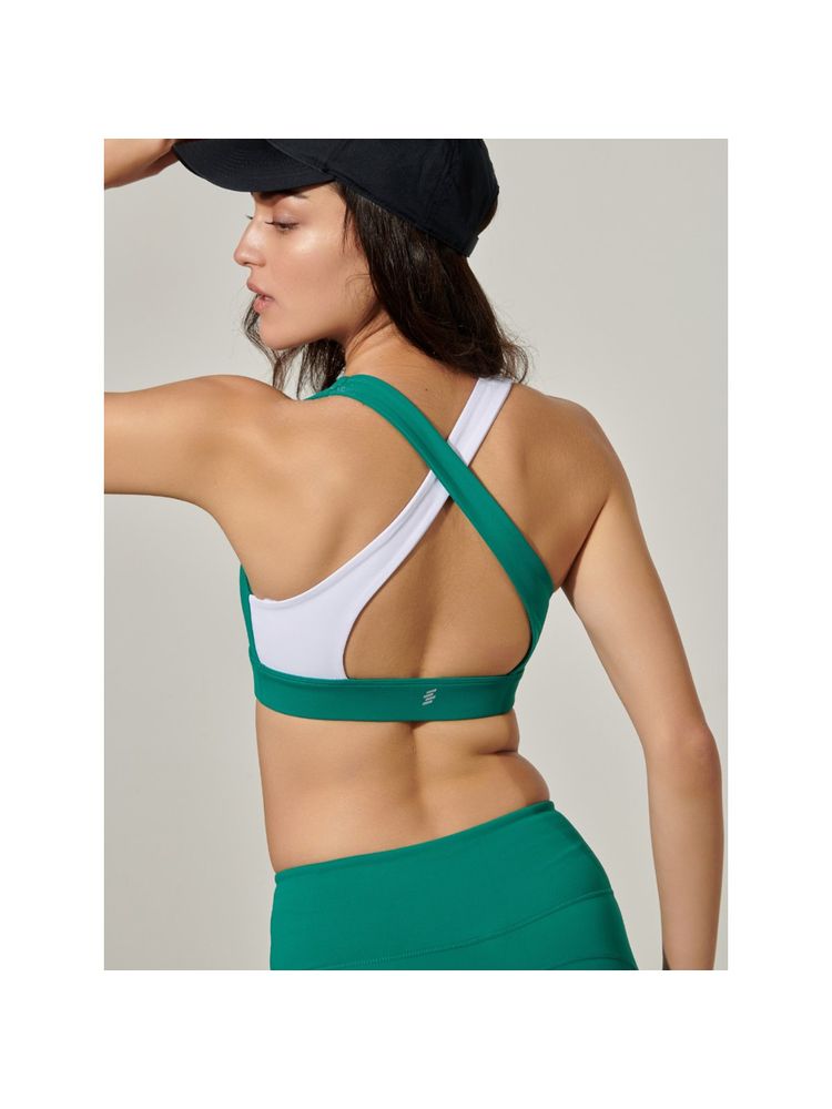 Strongr.Athleisure Women Criss-Cross Colorblocked Sports Bra-image-42