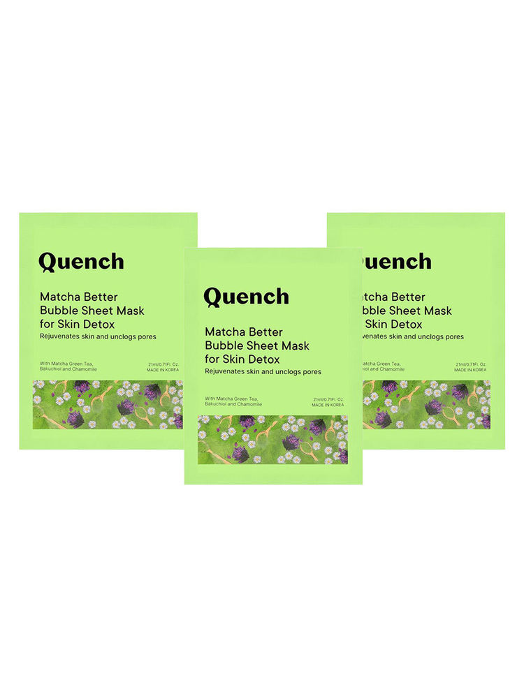 Quench Matcha Better Bubble Sheet Mask Kit - Pack Of 3-picture-26