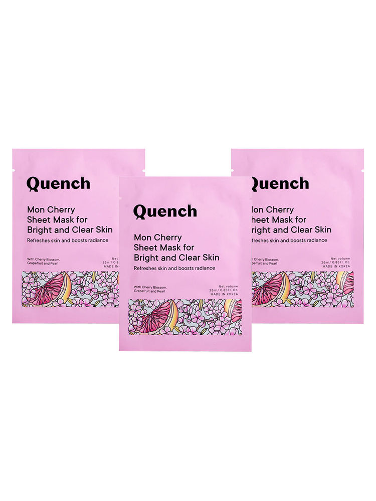 Quench Mon Cherry Sheet Mask Kit - Pack Of 3-picture-21