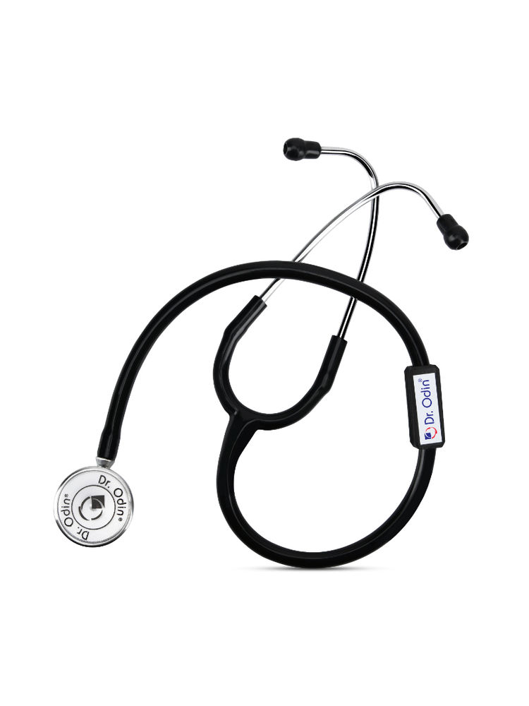 Dr. Odin Basic Stethoscope With Extra Diaphgram And Ear Knobs (Black)