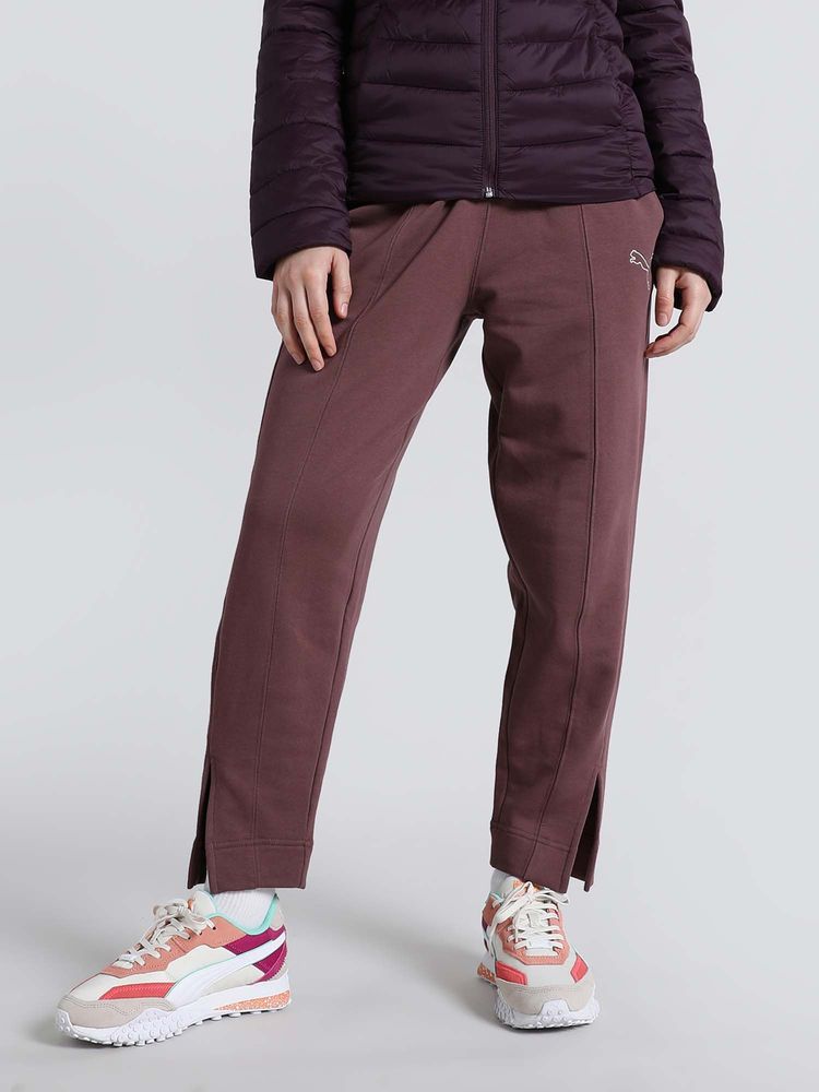 Puma Her High-Waist Tr Women Brown Trackpants-image-4