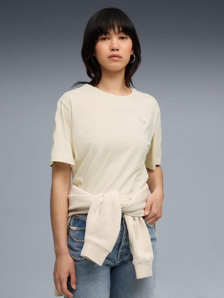 Puma White Solid Relaxed Fit T-Shirt-picture-27