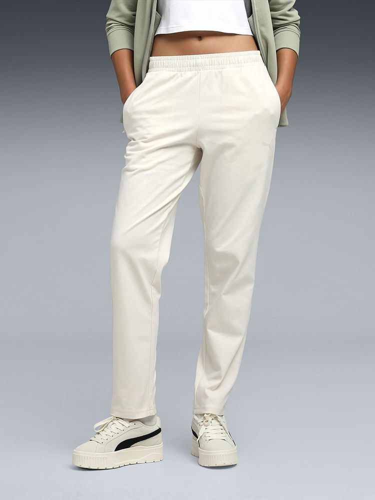 Puma Women White Zippered Jersey Trackpant-picture-10