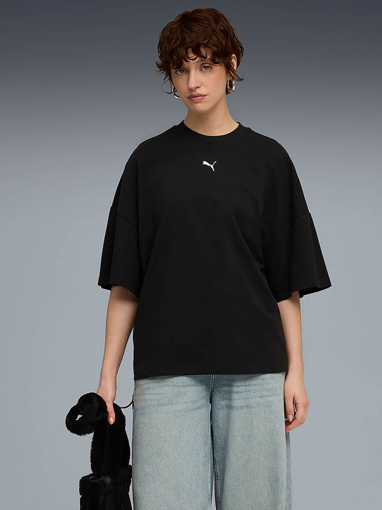 Puma Women DARE TO Oversized Cotton Ruched T-shirt-picture-14
