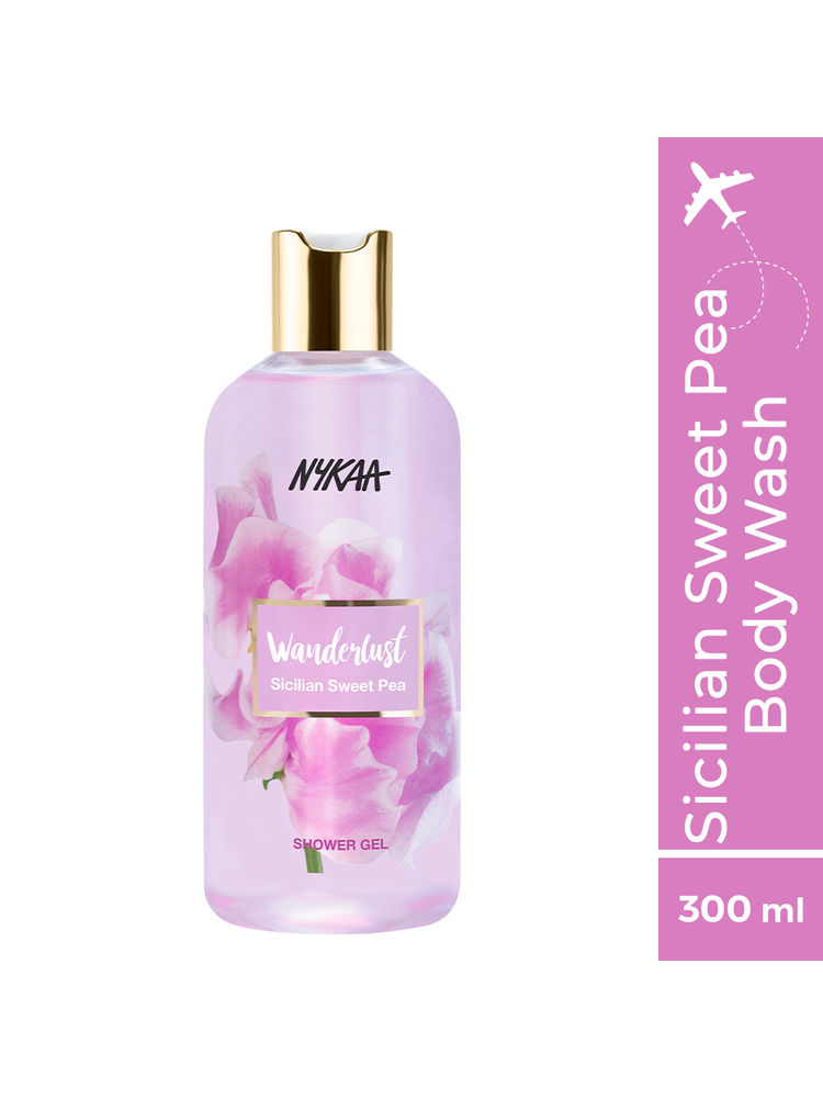 Nykaa Wanderlust Sicilian Sweet Pea Floral Fragrance Cleansing & Hydrating Shower Gel-image-49