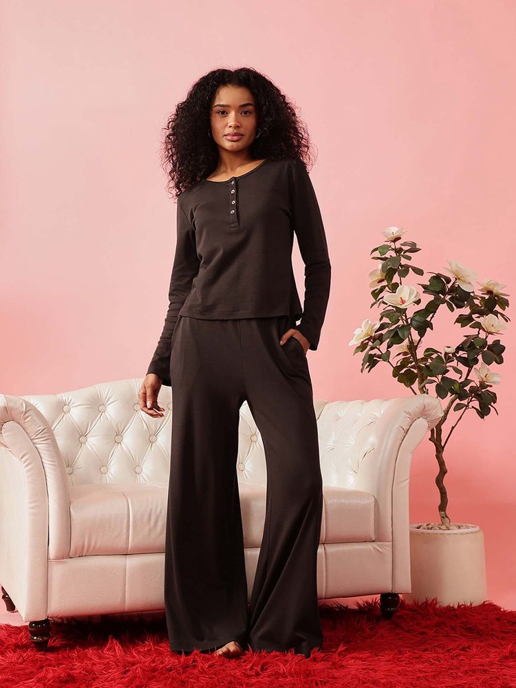 Chelvet Brown Full-Sleeve Top and Pyjama-picture-44