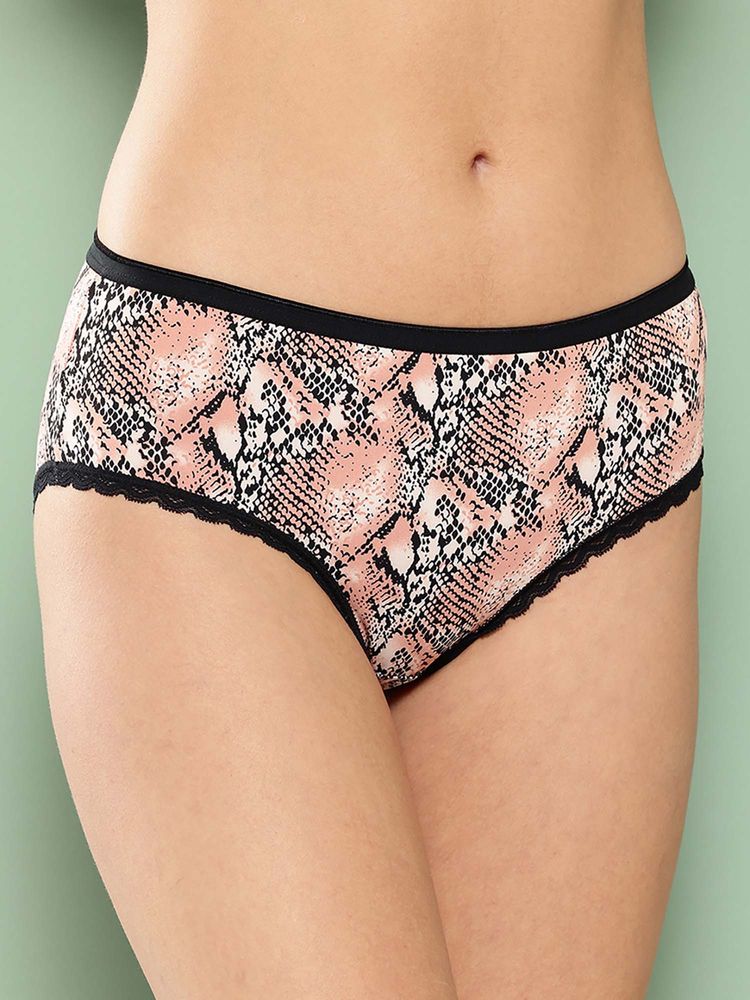 Leading Lady Womens Printed Mid Rise Hipster Brief Multi-Color-picture-18