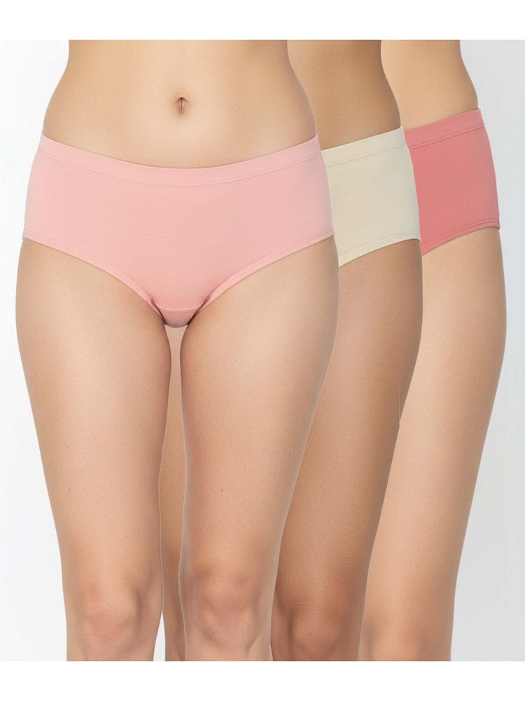Zivame Medium Rise Full Coverage Hipster Panty - Multicolor (Pack of 3)-picture-20
