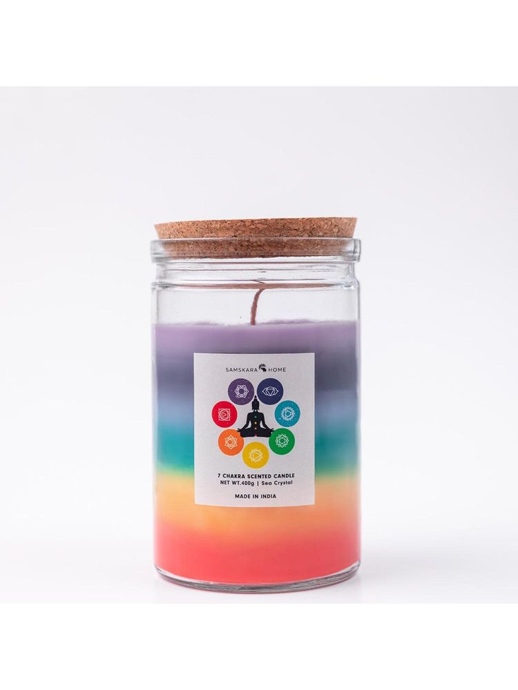 Samskara Home Multi-Color 7-Chakra Jar Candle-picture-21