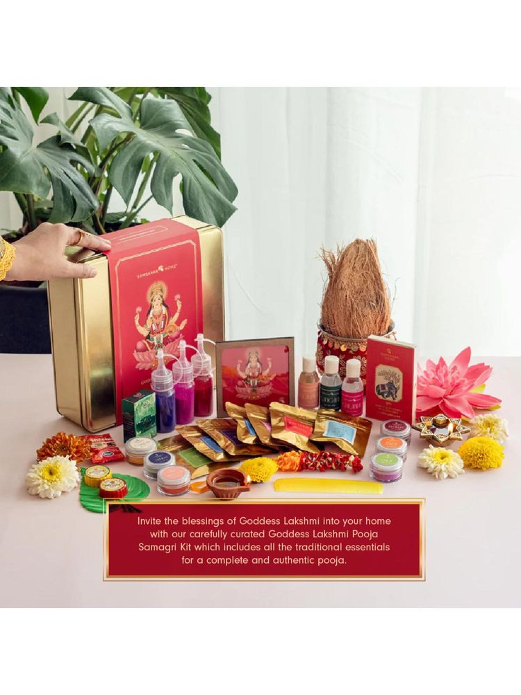Samskara Home Red Lakshmi Pooja Samagri Kit-picture-28