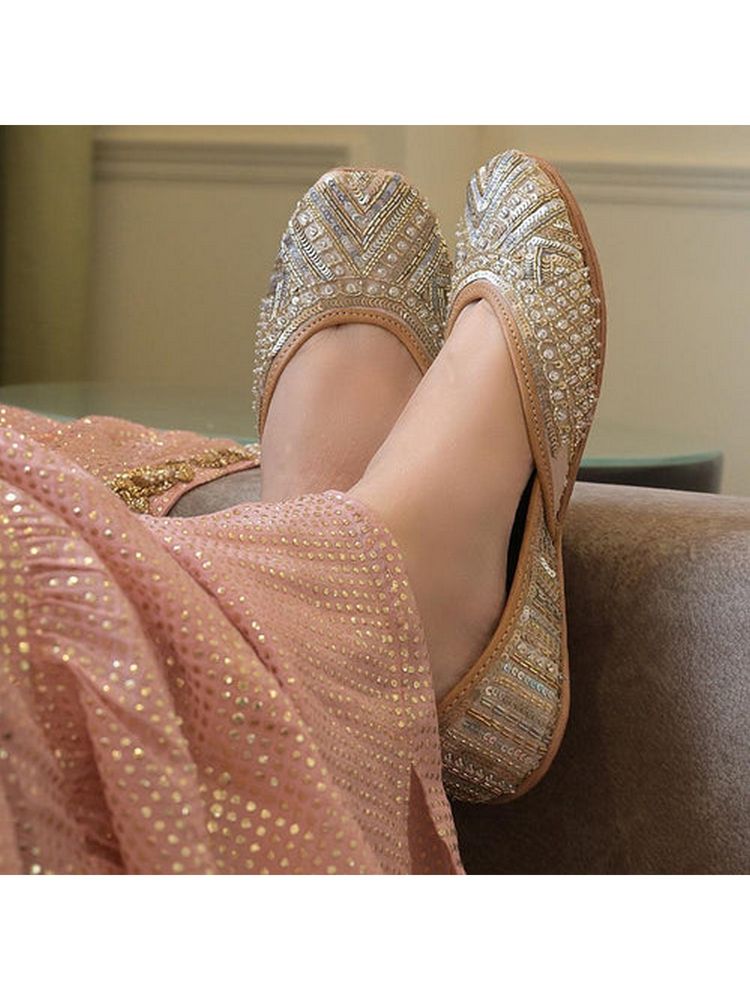 Coral Haze Parina Gold Sandals