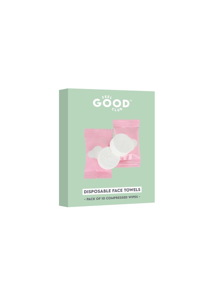 Feel Good Club Disposable Face Towels - 10 Pcs Compressed Coin Tissues Expand In Water As Wet Wipes-picture-23