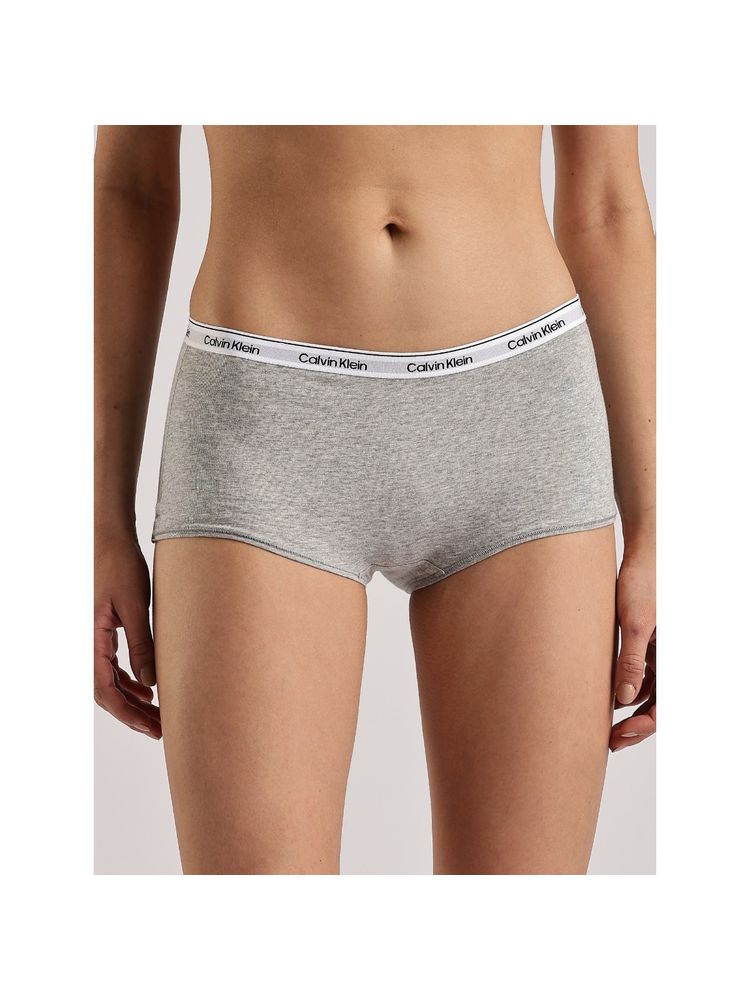 Calvin Klein Grey Solid Mid Rise Boy-Shorts-image-24