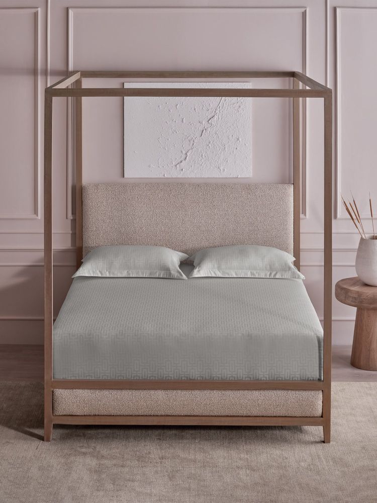 Ddecor Live Beautiful Abstract Jacquard Flat 300TC King Bedsheet With 2 Pillow Covers - Beige-image-48
