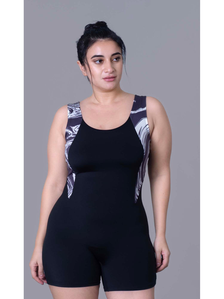 Keepfit Women Black Polyester Swimsuit-image-34