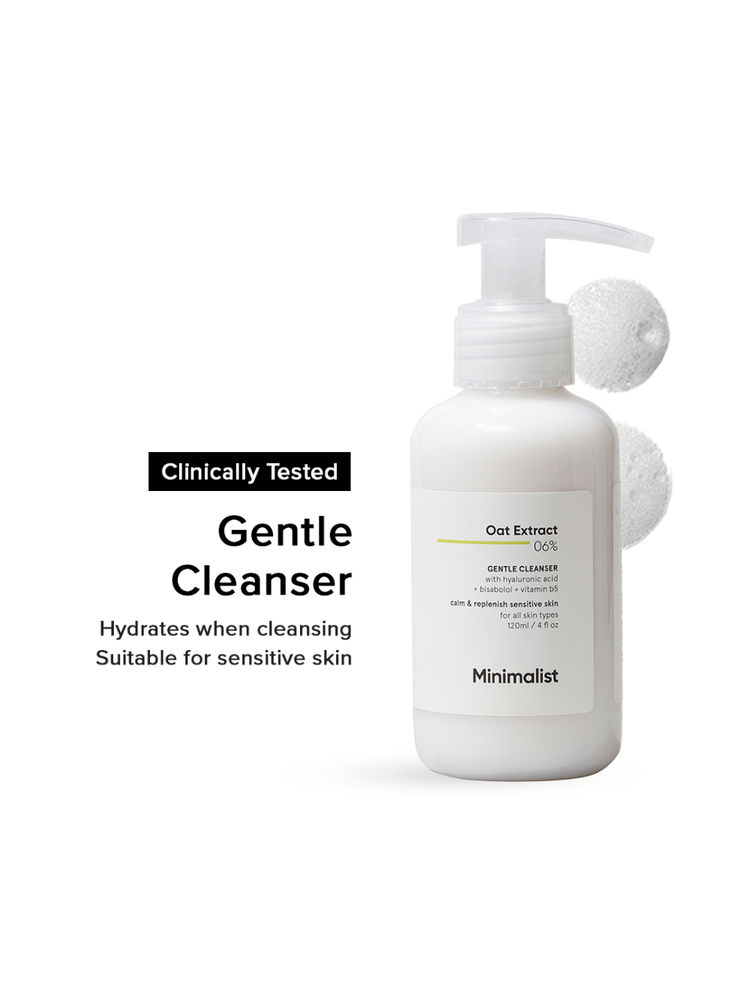Minimalist 6% Oat Extract Gentle Cleanser With Hyaluronic Acid For Sensitive Skin