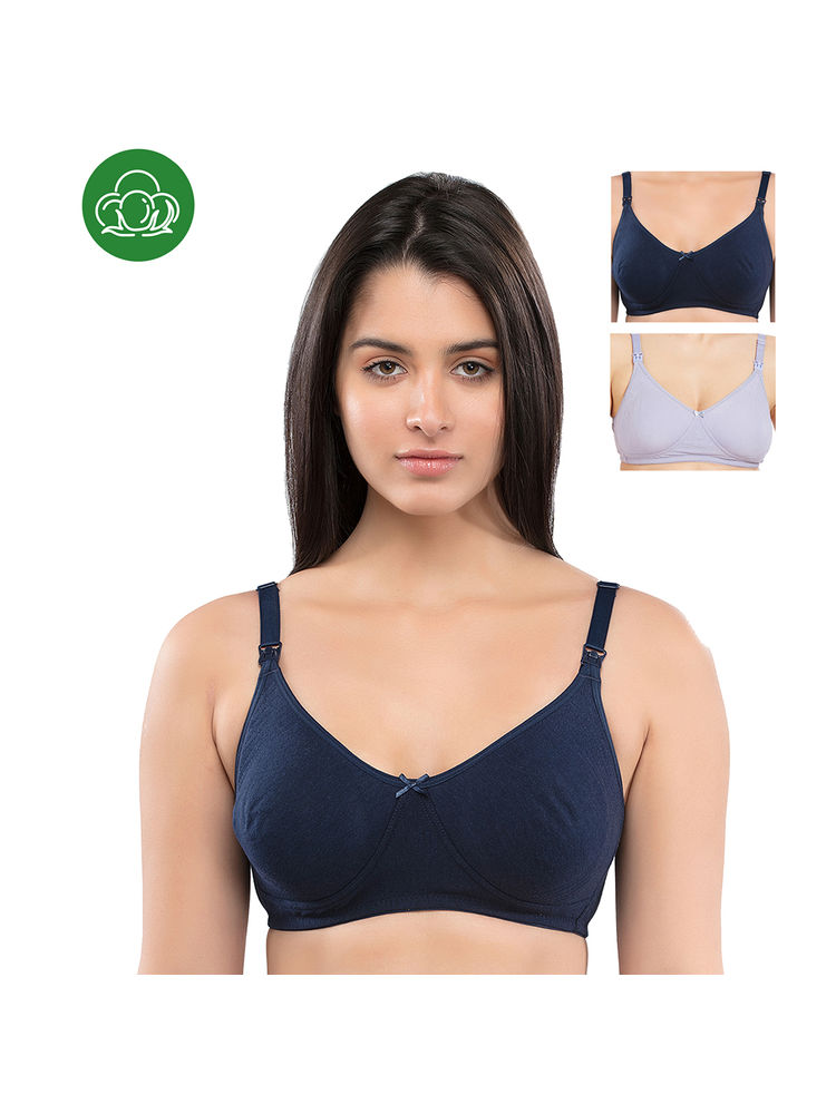 Inner Sense Women's Full Cup Nursing Bra Pack of 3 - Multi-Color-picture-16