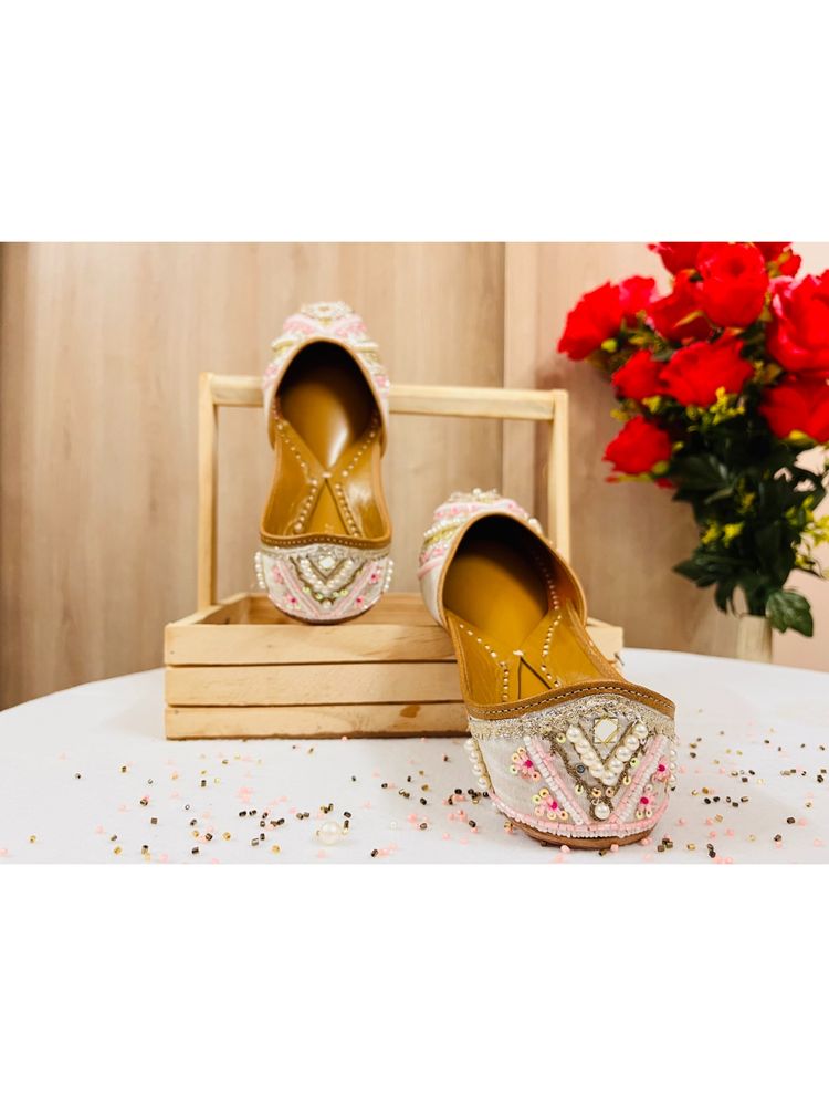 SassyHeer Paakizah Grey Embellished Juttis-image-45