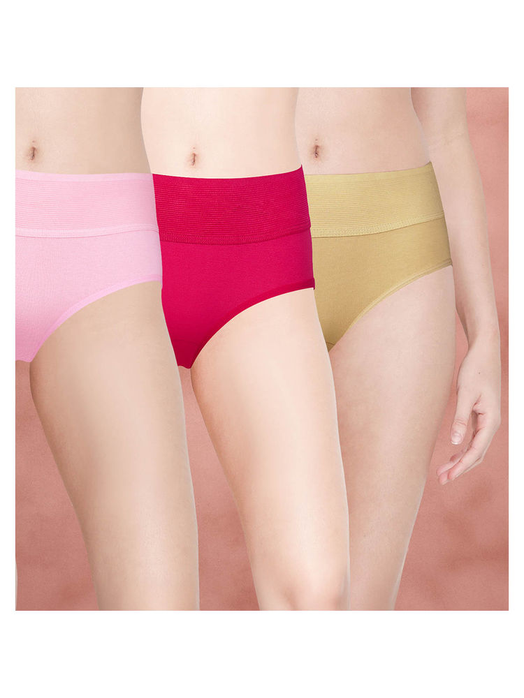 Shyaway Women Multi-Color Solid Briefs (Pack of 3)-picture-11