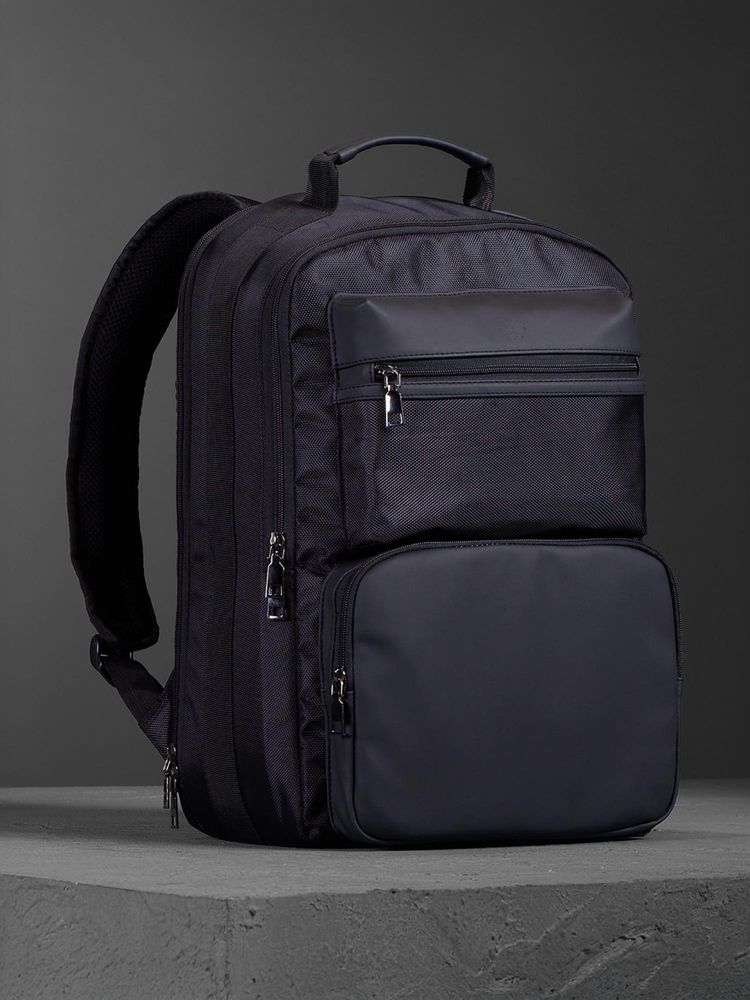 WROGN Textured Panel Backpack - Black-image-45