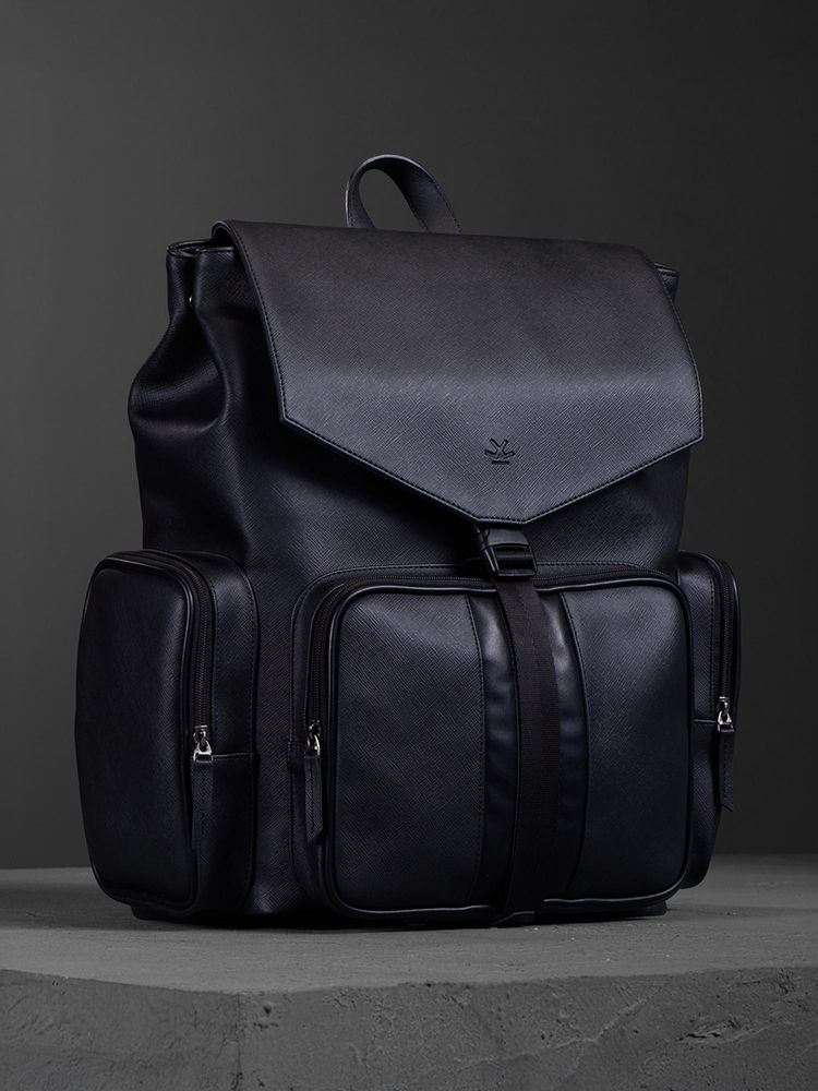 WROGN Textured Everyday Backpack - Black-picture-11